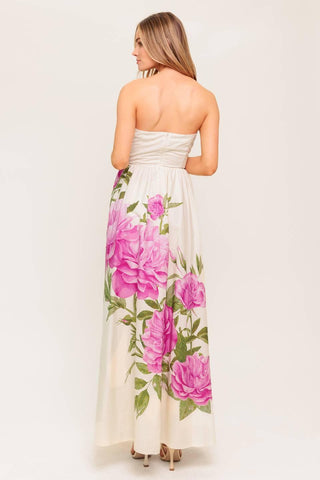 CAUGHT IN THE BREEZE FLORAL WOVEN MAXI DRESS - Glamourous Grace