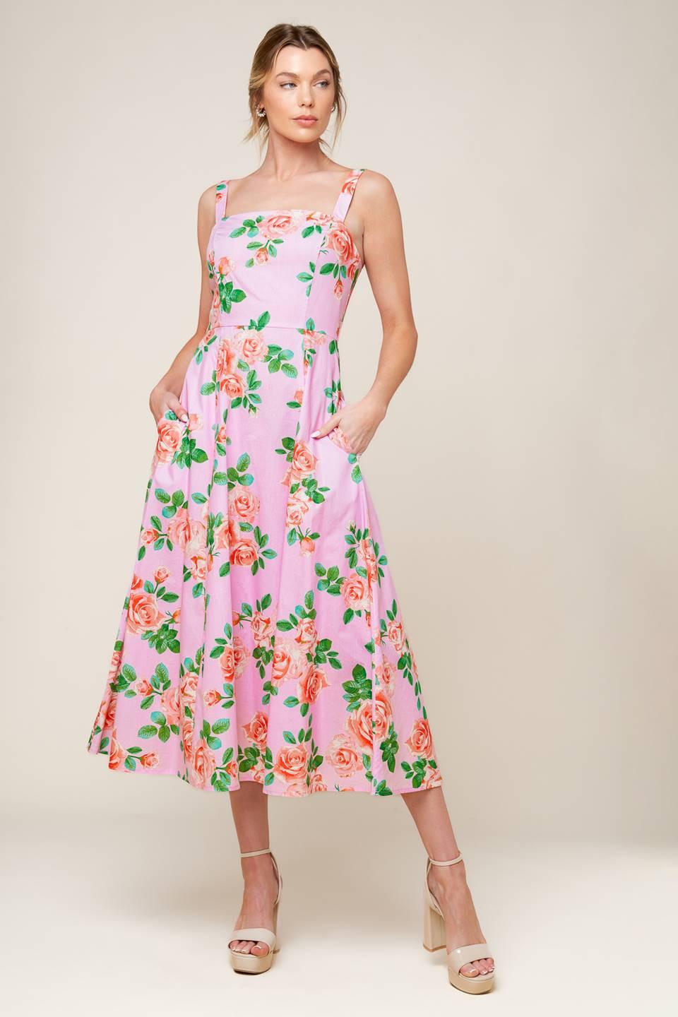 TIME FOR TEAM WOVEN MIDI DRESS - Glamourous Grace