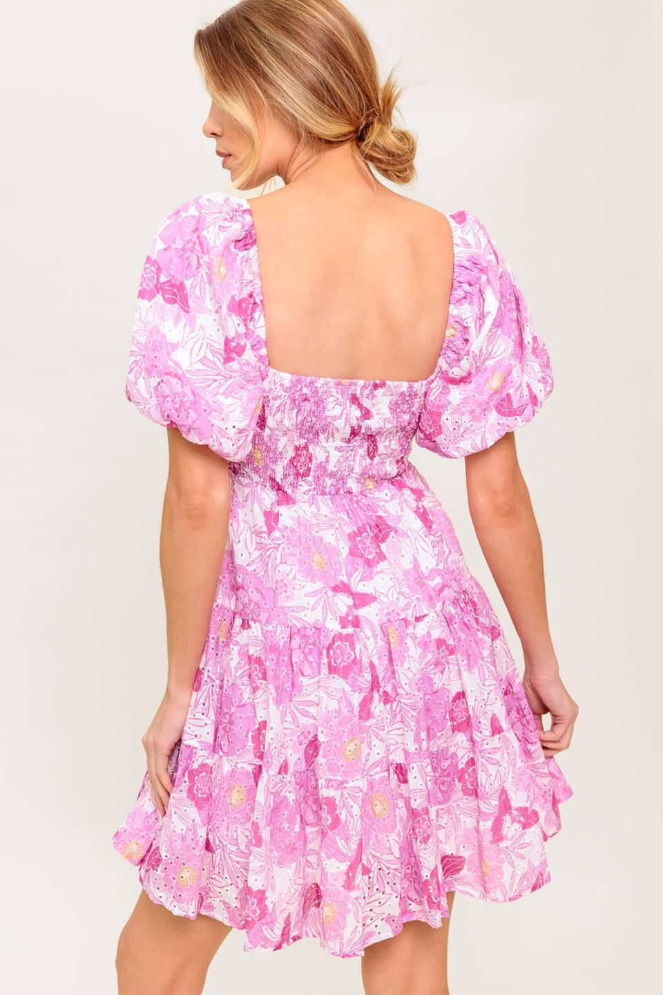 MEADOW RHYTHM WOVEN EYELET MINI DRESS - Glamourous Grace