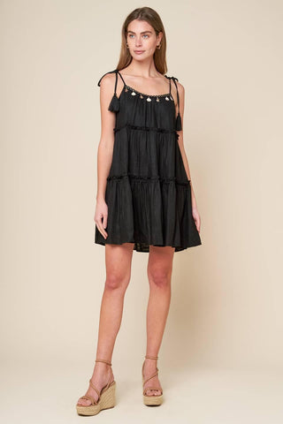 THROUGH THE ARBOR WOVEN MINI DRESS - Glamourous Grace