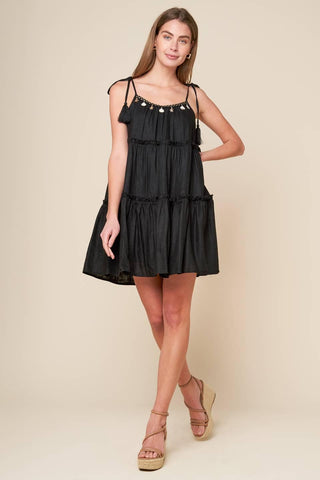 THROUGH THE ARBOR WOVEN MINI DRESS - Glamourous Grace