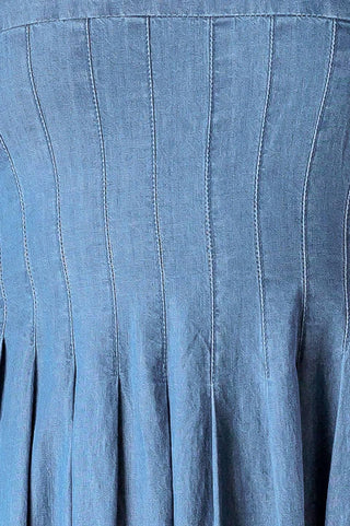 PASSIFLORA INDIGO DENIM MIDI DRESS - Glamourous Grace