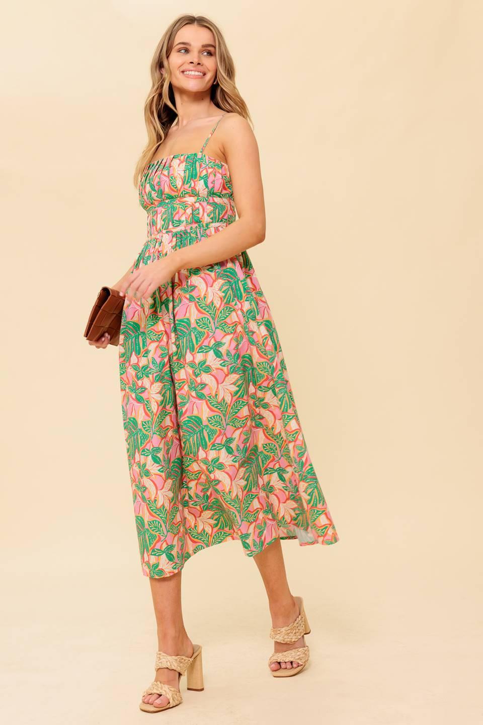 STORYTELLING WOVEN MIDI DRESS - Glamourous Grace