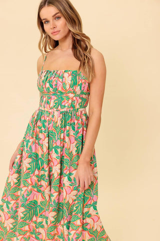STORYTELLING WOVEN MIDI DRESS - Glamourous Grace