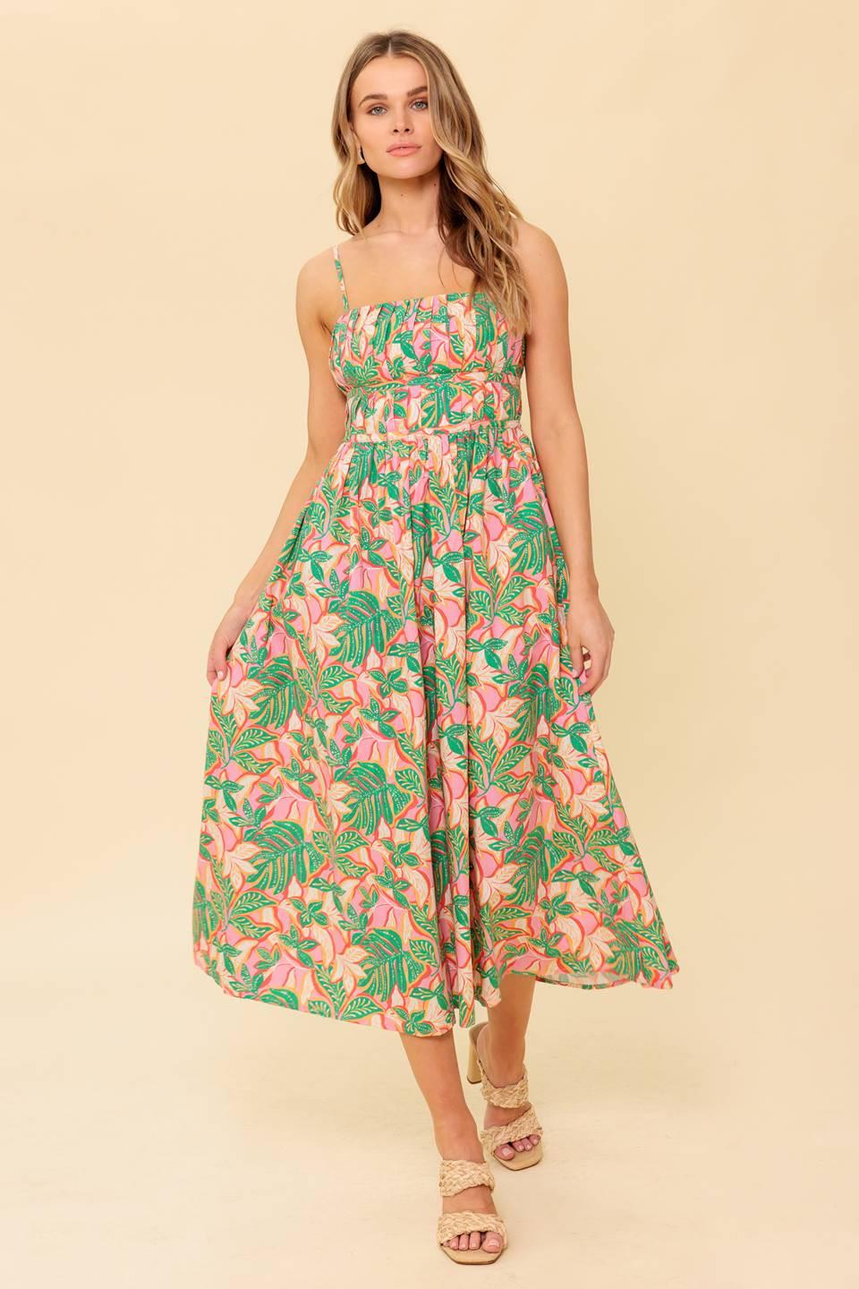 STORYTELLING WOVEN MIDI DRESS - Glamourous Grace