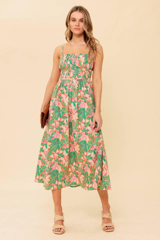 STORYTELLING WOVEN MIDI DRESS - Glamourous Grace