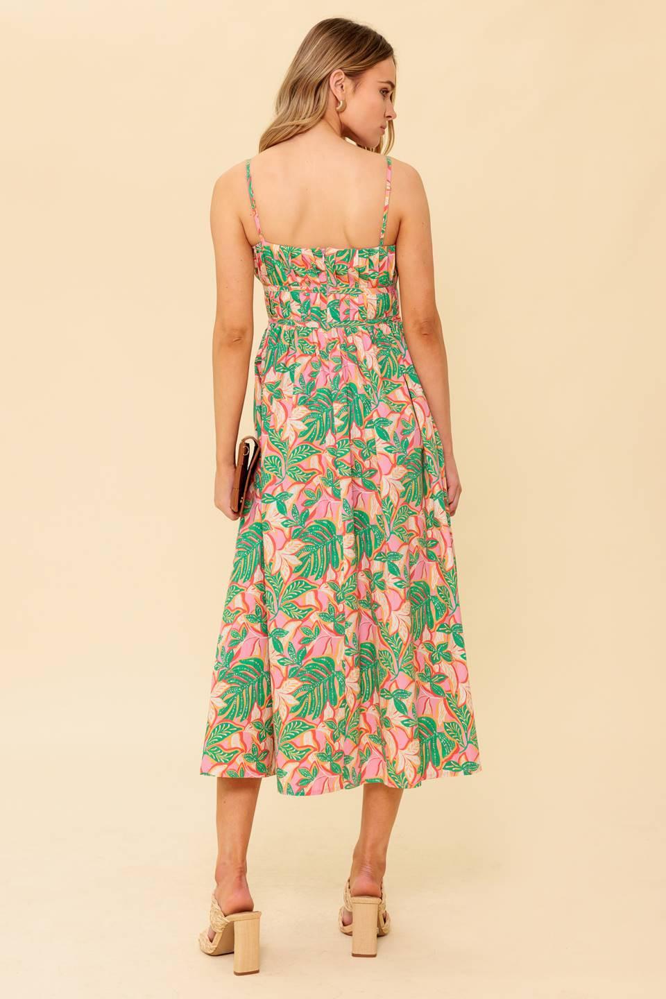 STORYTELLING WOVEN MIDI DRESS - Glamourous Grace