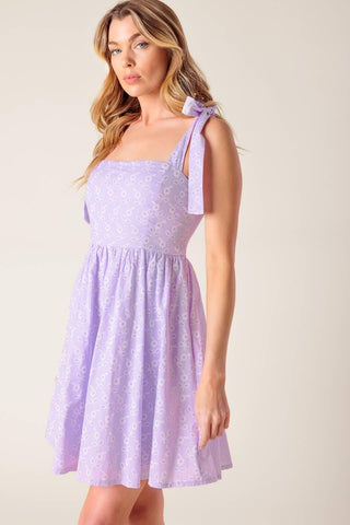 NIGHT TO REMEMBER LAVENDER WOVEN MINI DRESS - Glamourous Grace