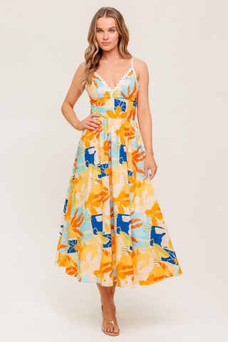DAWN PETAL KISS WOVEN MIDI DRESS - Glamourous Grace