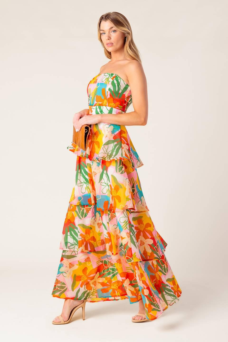 HALF PAST SUNSET WOVEN MAXI DRESS - Glamourous Grace