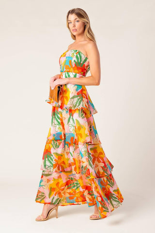 HALF PAST SUNSET WOVEN MAXI DRESS - Glamourous Grace