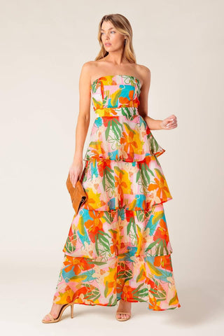HALF PAST SUNSET WOVEN MAXI DRESS - Glamourous Grace