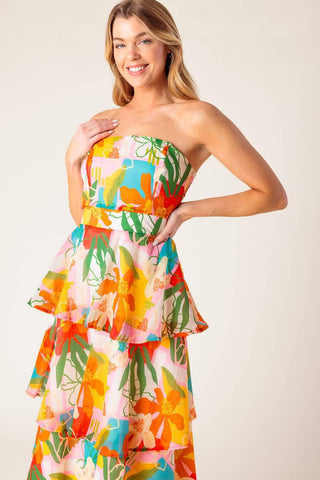 HALF PAST SUNSET WOVEN MAXI DRESS - Glamourous Grace
