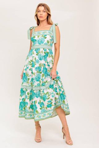 WRITTEN IN THE SKY WOVEN MIDI DRESS - Glamourous Grace