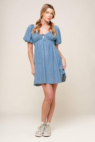 SOMETHING NICE WOVEN MINI DRESS - Glamourous Grace