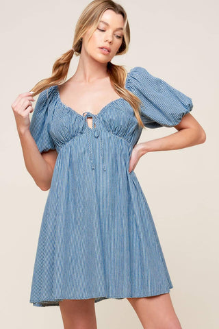 SOMETHING NICE WOVEN MINI DRESS - Glamourous Grace
