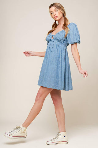 SOMETHING NICE WOVEN MINI DRESS - Glamourous Grace