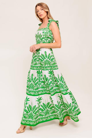 DREAM WALKER OLIVE WOVEN MAXI DRESS - Glamourous Grace