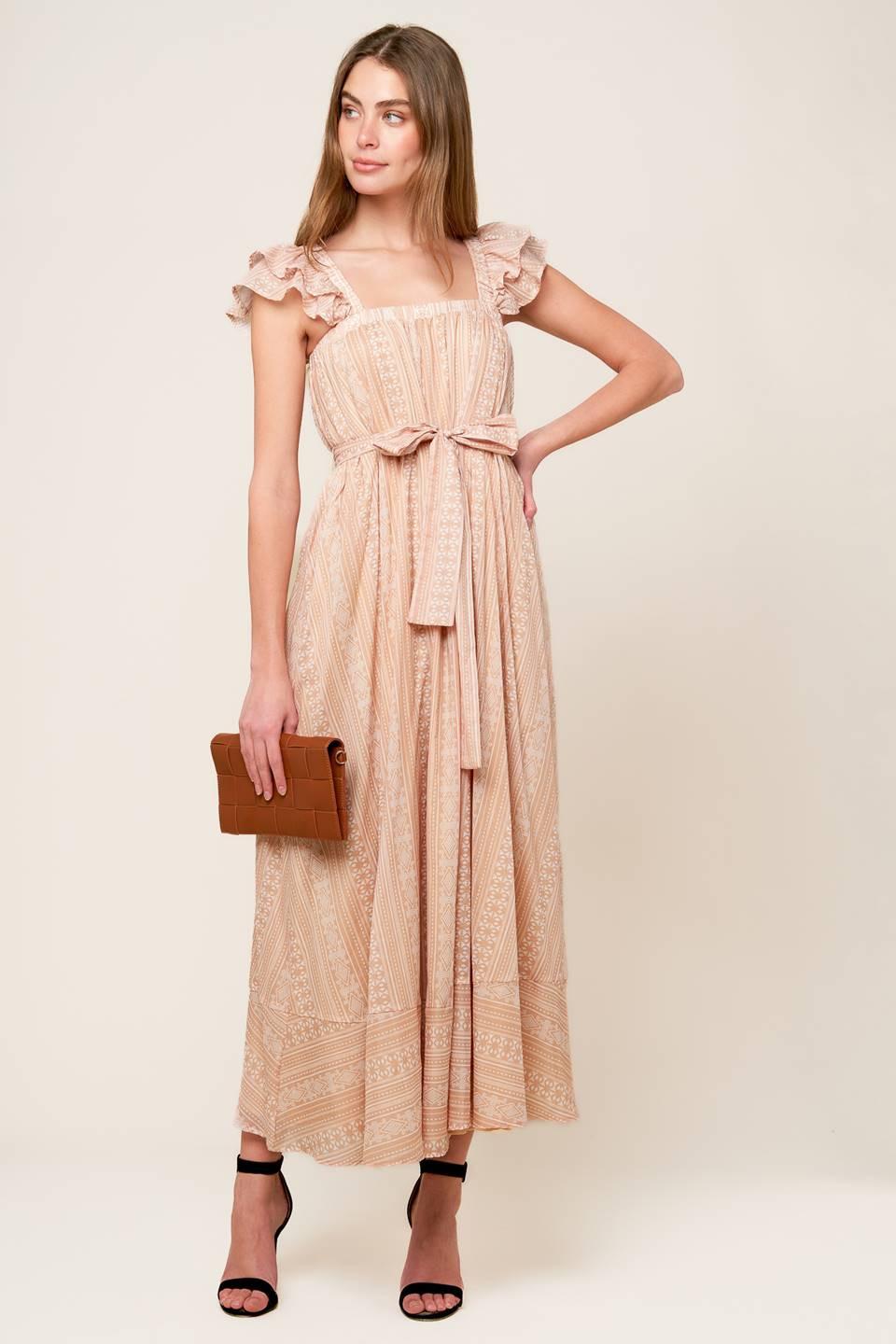 FROLIC THROUGH FIELDS WOVEN MIDI DRESS - Glamourous Grace