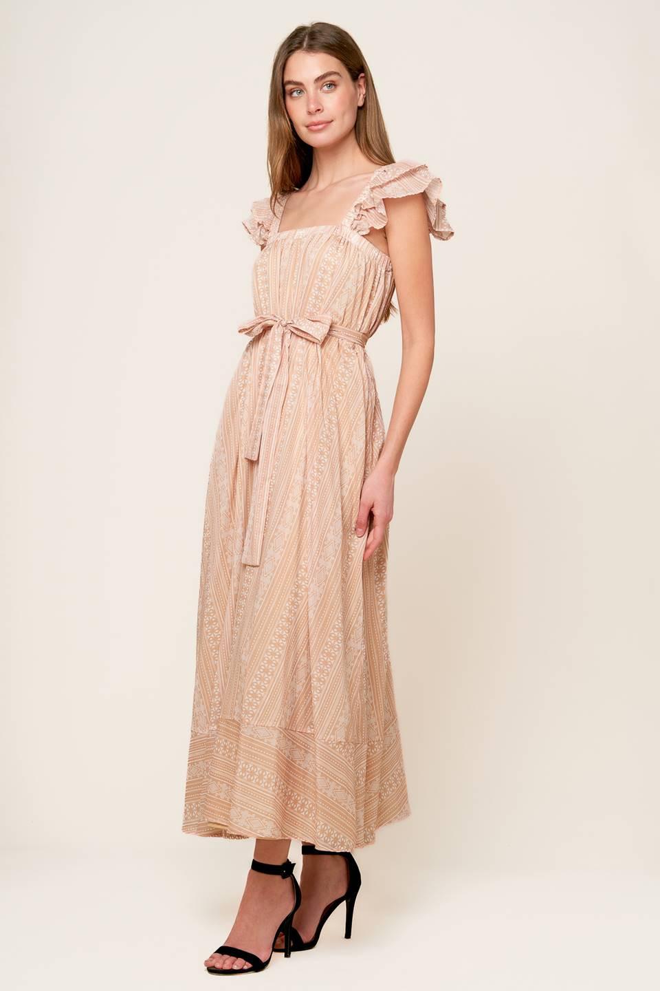 FROLIC THROUGH FIELDS WOVEN MIDI DRESS - Glamourous Grace