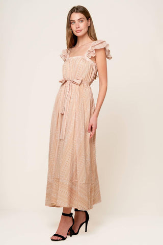 FROLIC THROUGH FIELDS WOVEN MIDI DRESS - Glamourous Grace