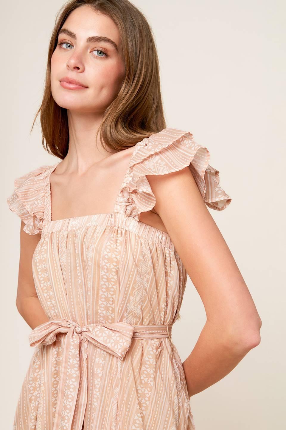 FROLIC THROUGH FIELDS WOVEN MIDI DRESS - Glamourous Grace