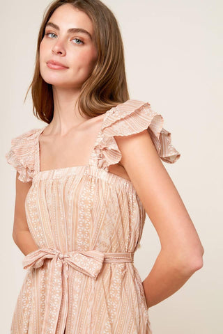 FROLIC THROUGH FIELDS WOVEN MIDI DRESS - Glamourous Grace