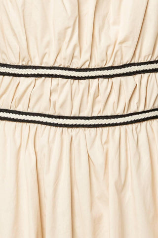 TERRIFIC TIMING CREAM WOVEN MIDI DRESS - Glamourous Grace