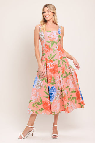 PEACH PETAL WOVEN MIDI DRESS - Glamourous Grace