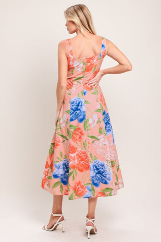 PEACH PETAL WOVEN MIDI DRESS - Glamourous Grace