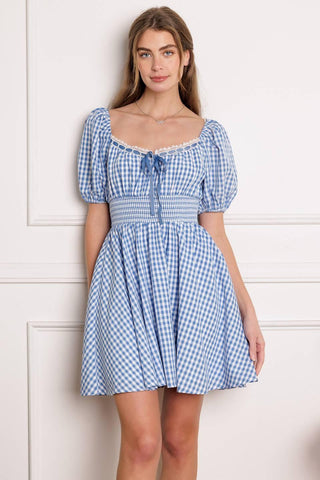 BREEZE THROUGH PARADISE WOVEN MINI DRESS - Glamourous Grace