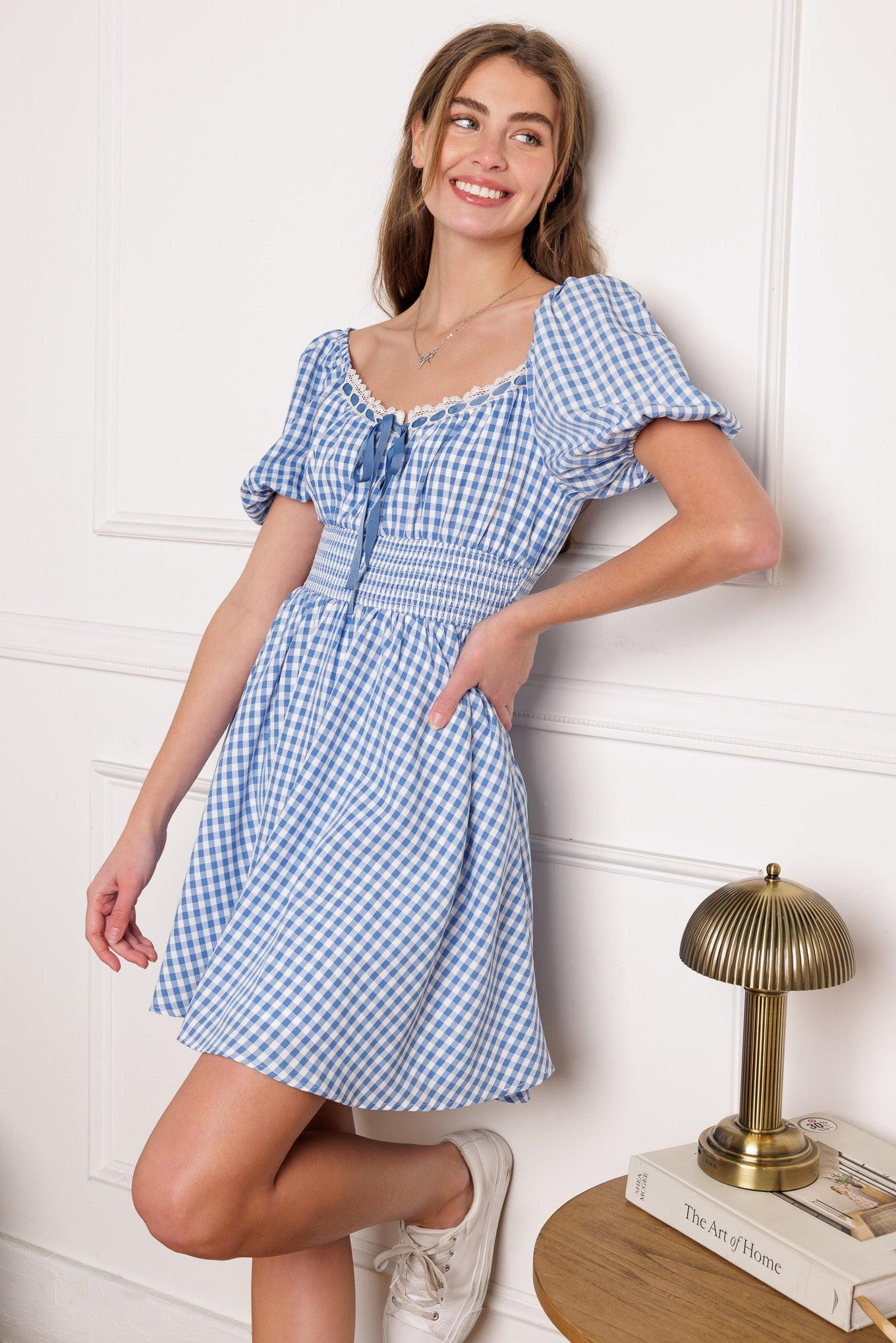 BREEZE THROUGH PARADISE WOVEN MINI DRESS - Glamourous Grace