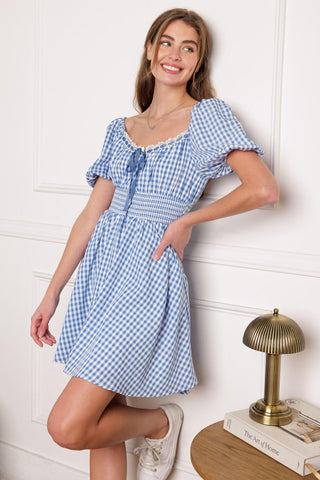 BREEZE THROUGH PARADISE WOVEN MINI DRESS - Glamourous Grace