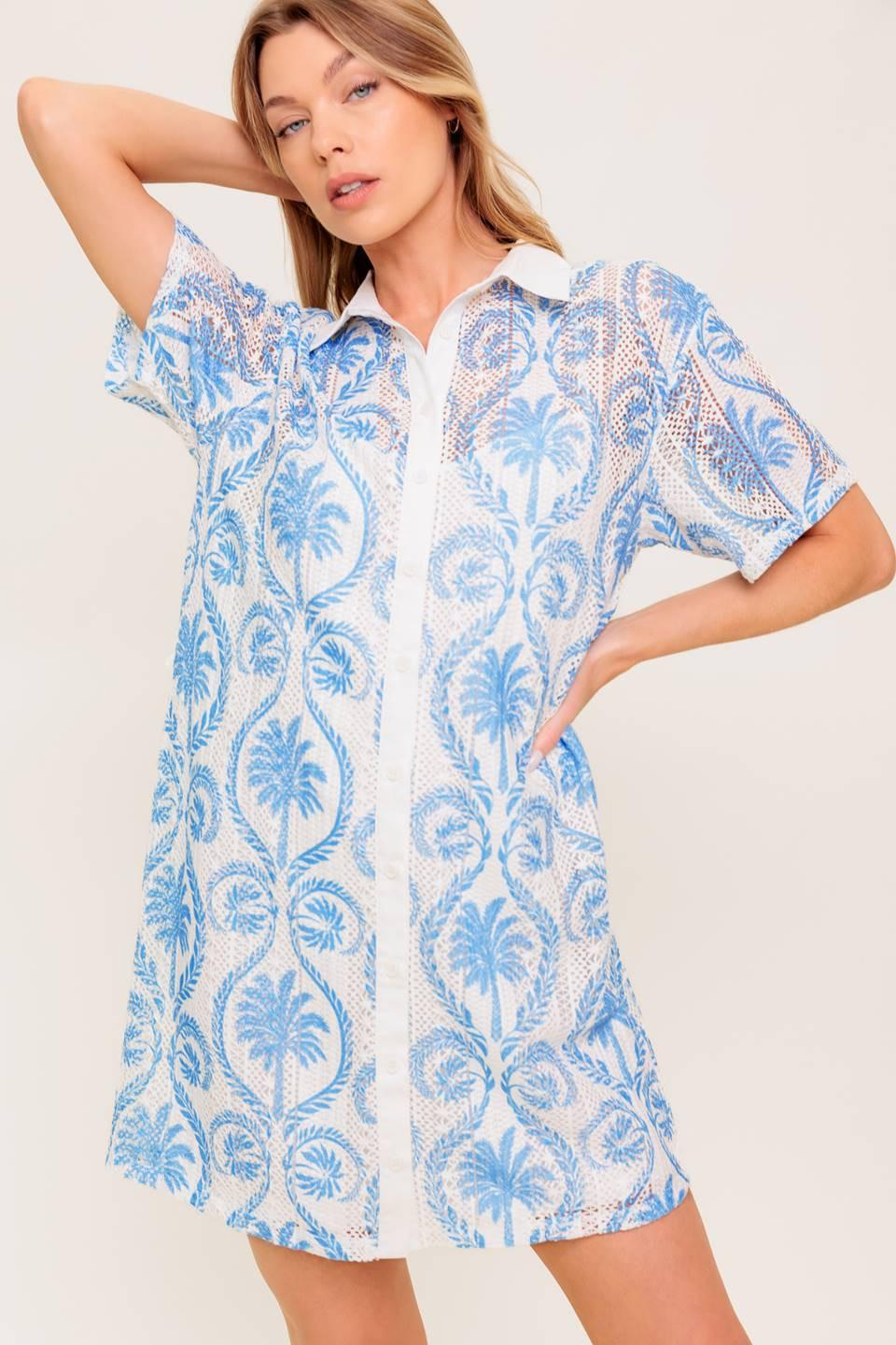 GENTLE SPIRIT WOVEN LACE MINI DRESS - Glamourous Grace