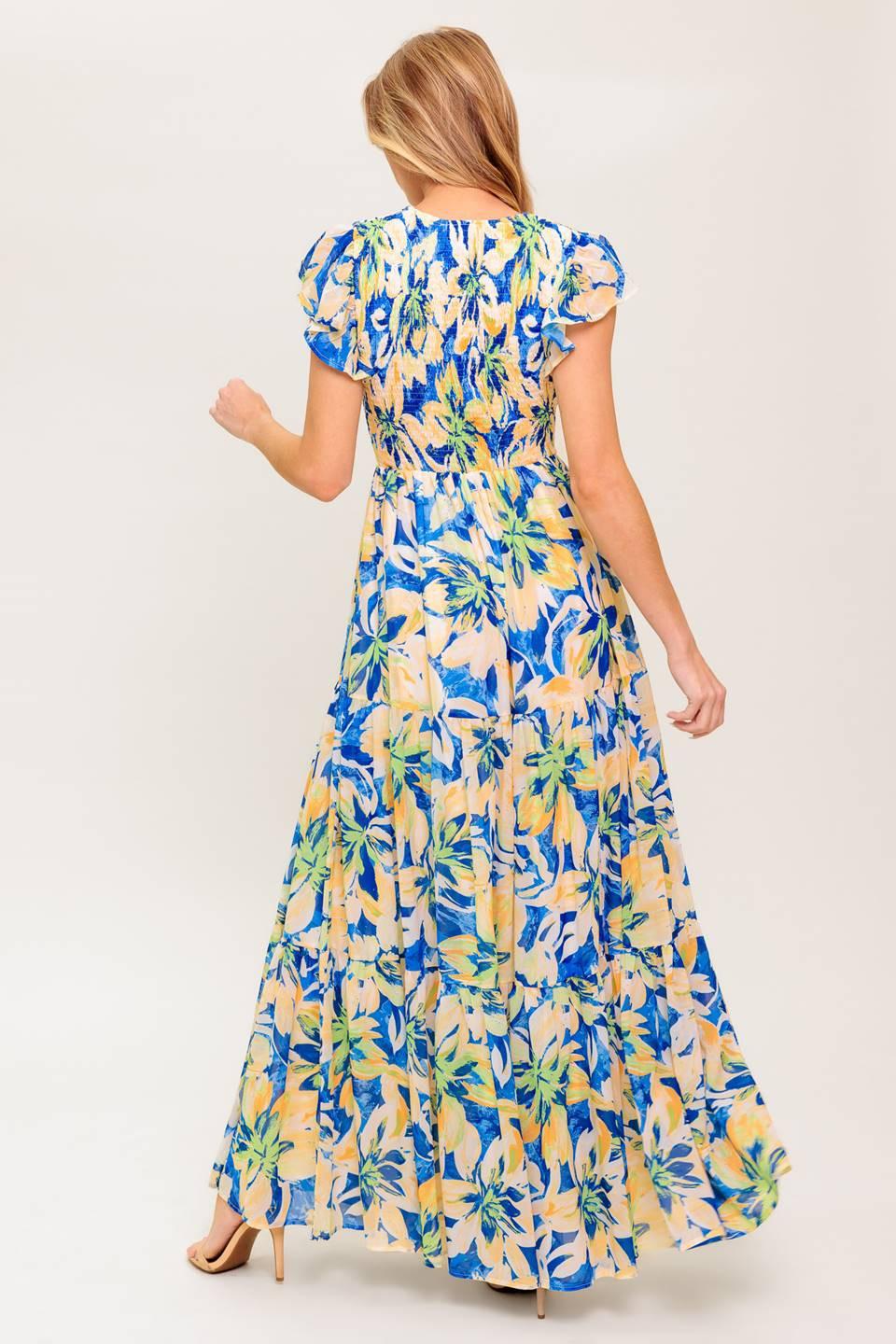 ECHOES OF YOU FLORAL WOVEN MAXI DRESS - Glamourous Grace