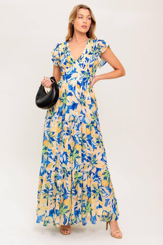 ECHOES OF YOU FLORAL WOVEN MAXI DRESS - Glamourous Grace