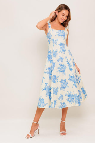 BLUEBELL BREEZE WOVEN MIDI DRESS - Glamourous Grace