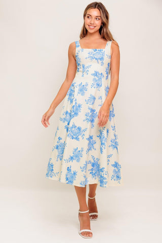 BLUEBELL BREEZE WOVEN MIDI DRESS - Glamourous Grace