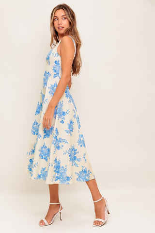BLUEBELL BREEZE WOVEN MIDI DRESS - Glamourous Grace