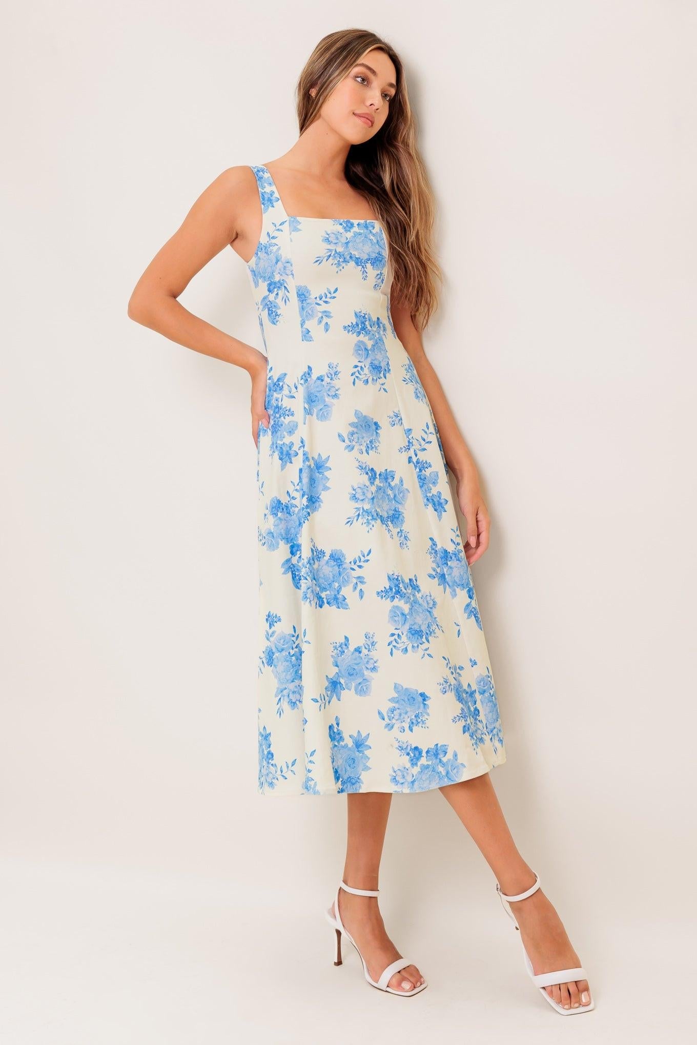 BLUEBELL BREEZE WOVEN MIDI DRESS - Glamourous Grace