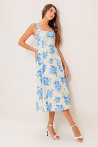 BLUEBELL BREEZE WOVEN MIDI DRESS - Glamourous Grace