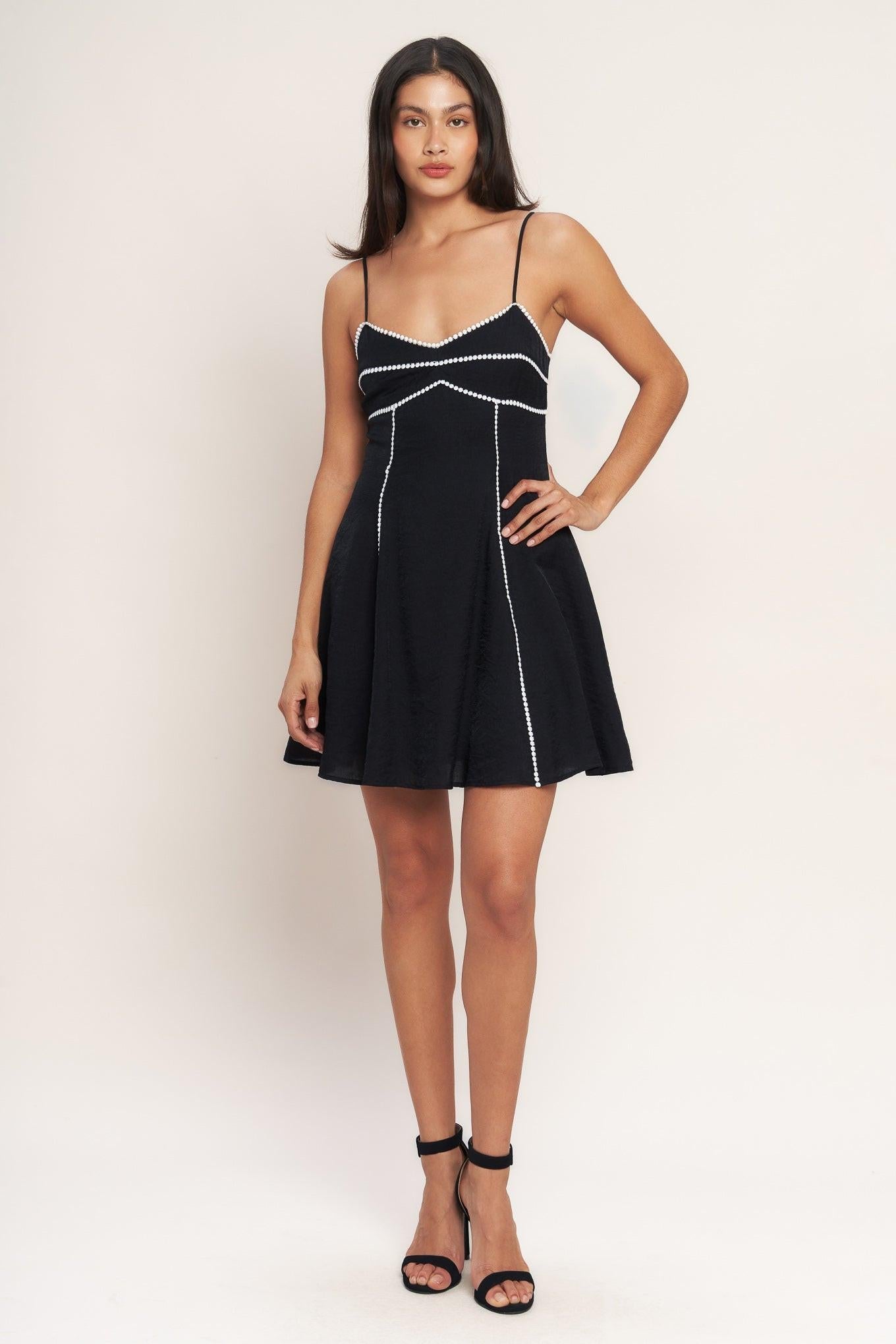ALL EYES ON YOU WOVEN MINI DRESS - Glamourous Grace