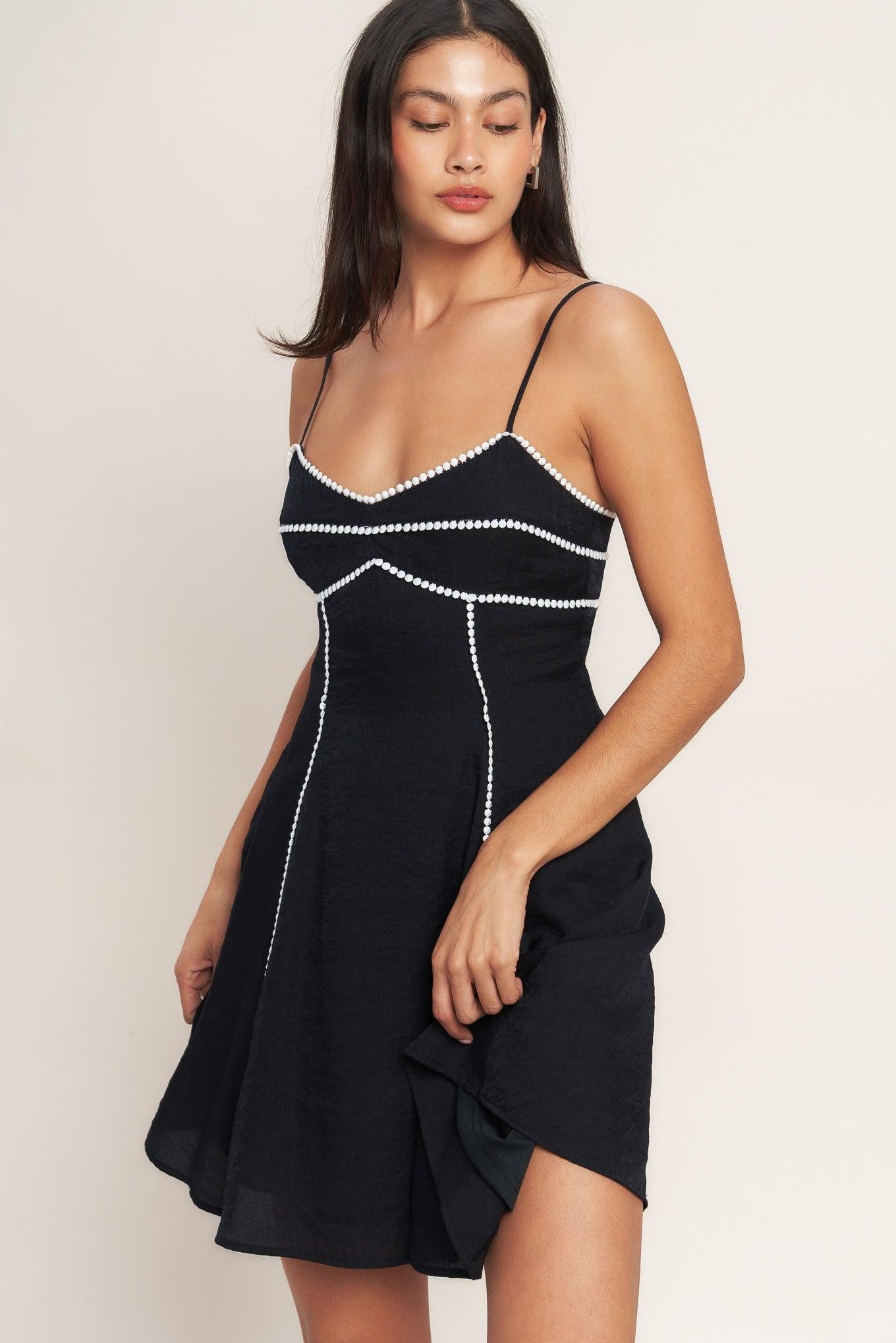 ALL EYES ON YOU WOVEN MINI DRESS - Glamourous Grace