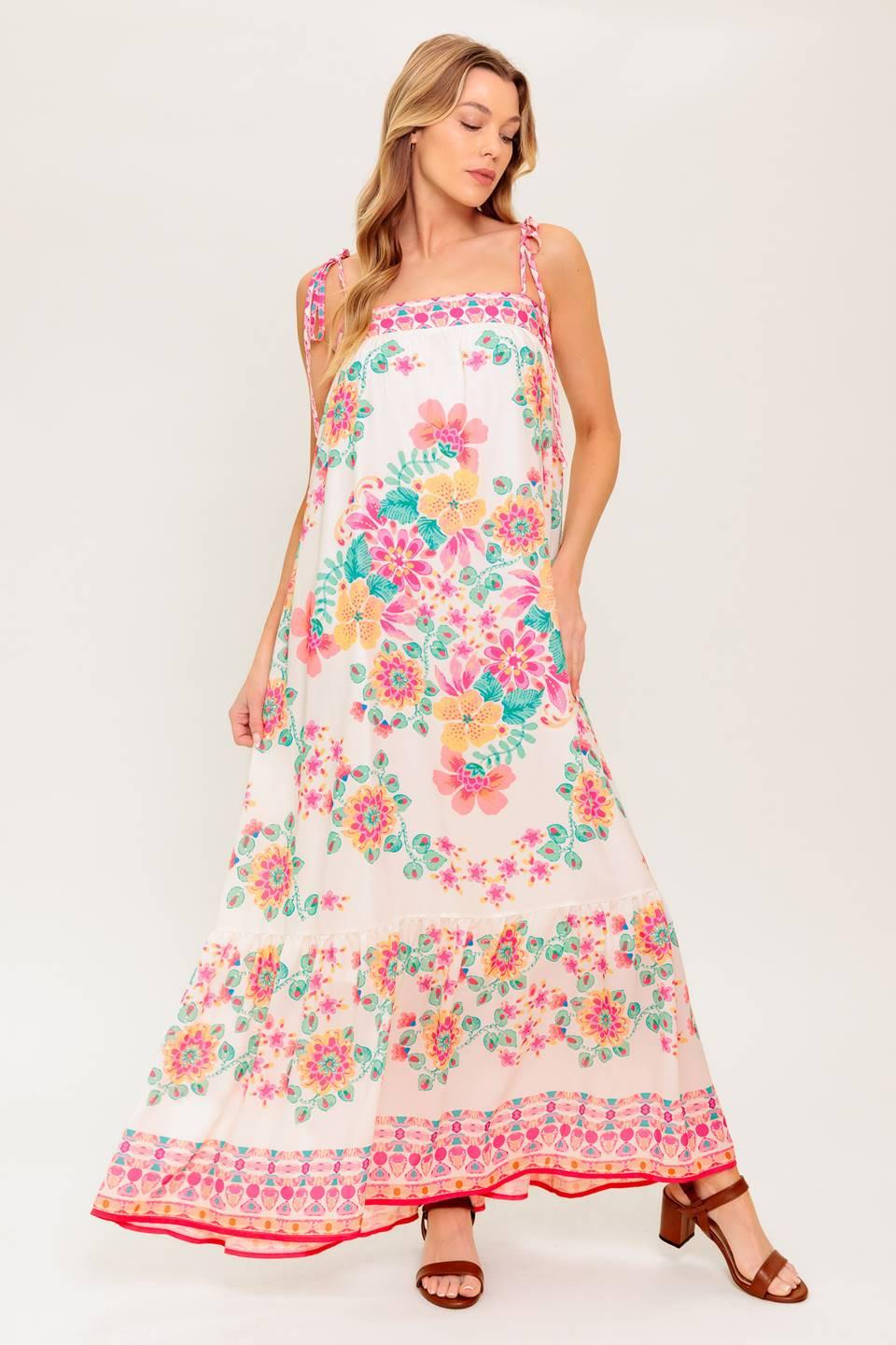 SUMMER GLOW IVORY WOVEN MAXI DRESS - Glamourous Grace