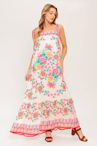 SUMMER GLOW IVORY WOVEN MAXI DRESS - Glamourous Grace