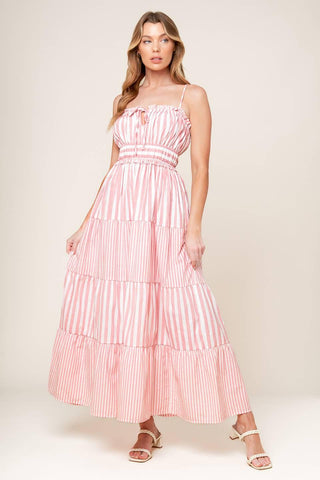 GIA PEONY PINK WOVEN MAXI DRESS - Glamourous Grace