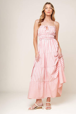 GIA PEONY PINK WOVEN MAXI DRESS - Glamourous Grace