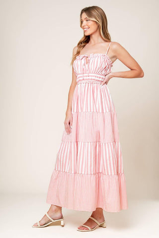 GIA PEONY PINK WOVEN MAXI DRESS - Glamourous Grace