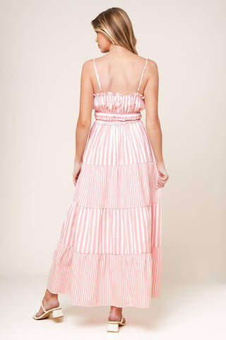 GIA PEONY PINK WOVEN MAXI DRESS - Glamourous Grace