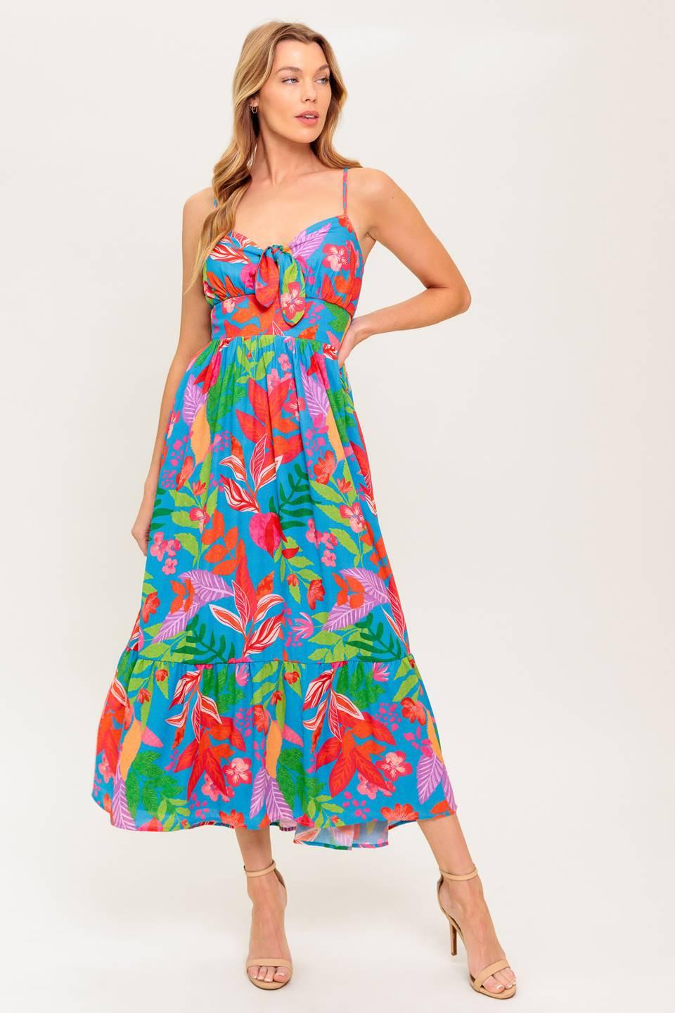 SLOW MOTION LOVE WOVEN MIDI DRESS - Glamourous Grace